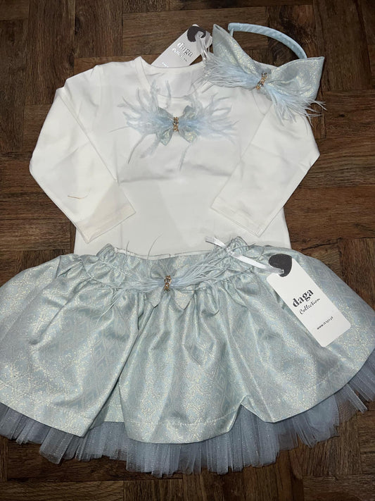 Daga Ceremony & Elegance Girls Tutu Skirt & Top Blue