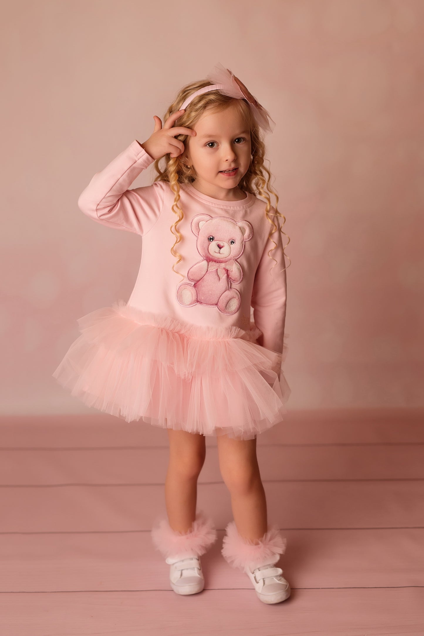 Daga Teddy Bear Dream Girls Tulle Dress Pink