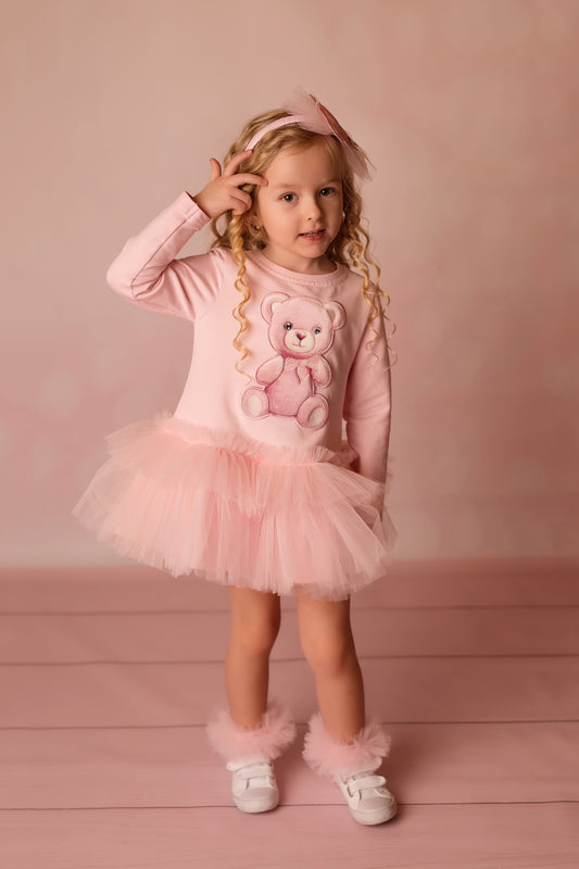 Daga Teddy Bear Dream Girls Tulle Dress Pink