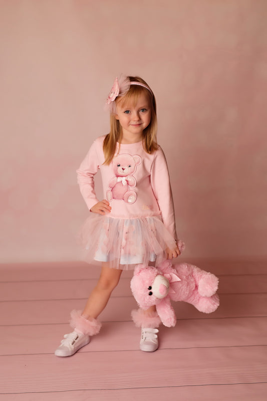 Daga Teddy Bear Dream Girls Dress Pink