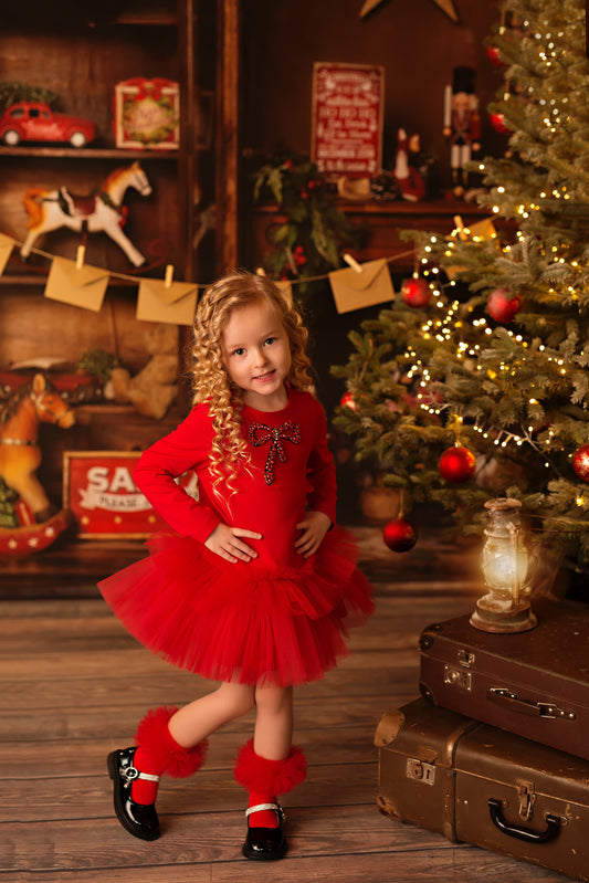 Daga Not Only Christmas Girls Tulle Dress Red