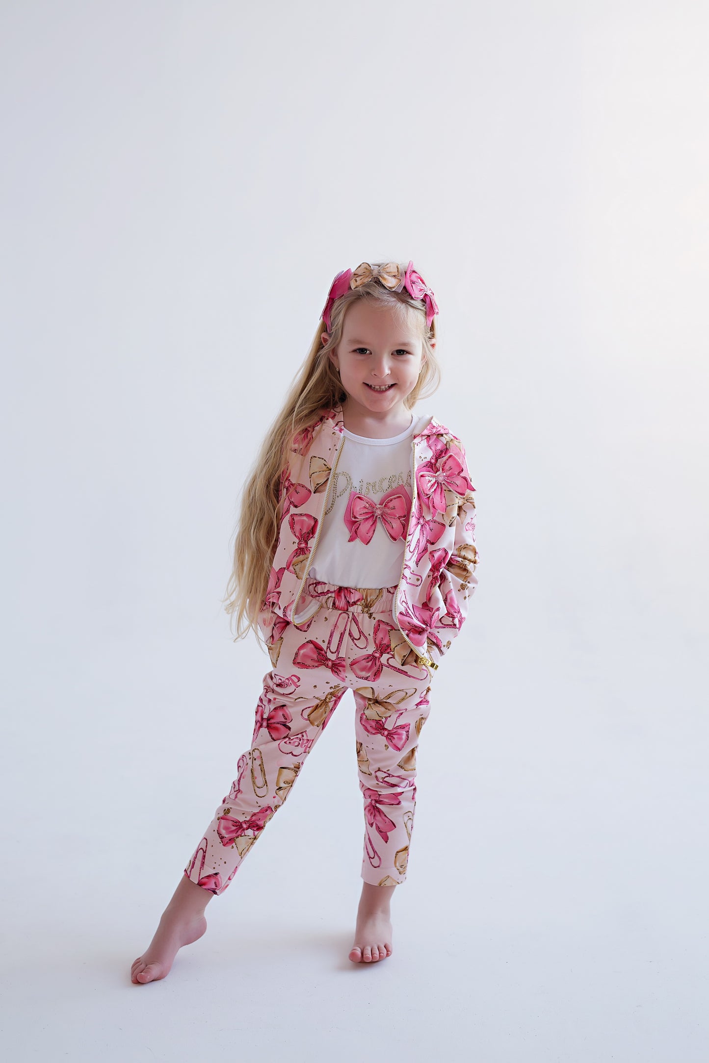 Daga Pretty In Pink Girls Jacket, Jogger & Princess Top Pink