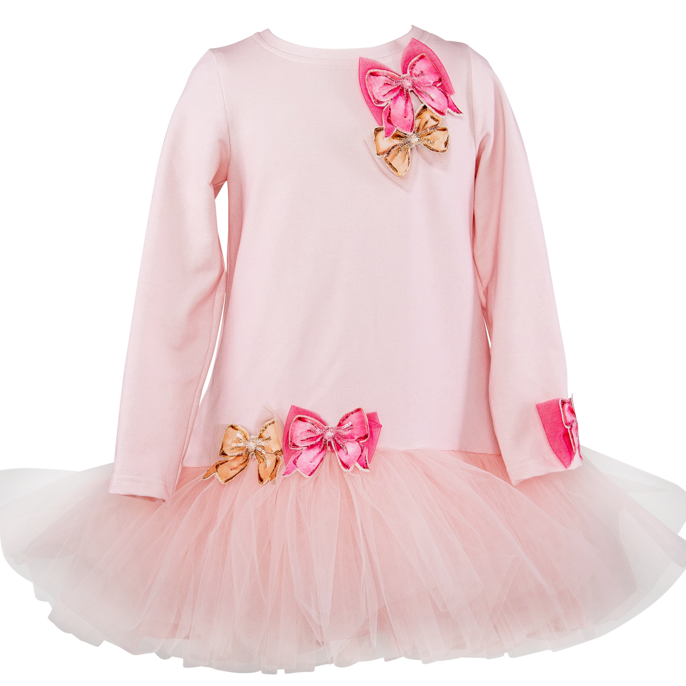 Daga Pretty In Pink Girls Bow Tulle Dress Pink