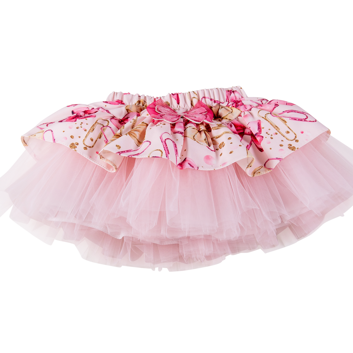 Daga Pretty In Pink Girls Bow Shirt & Tulle Skirt Pink